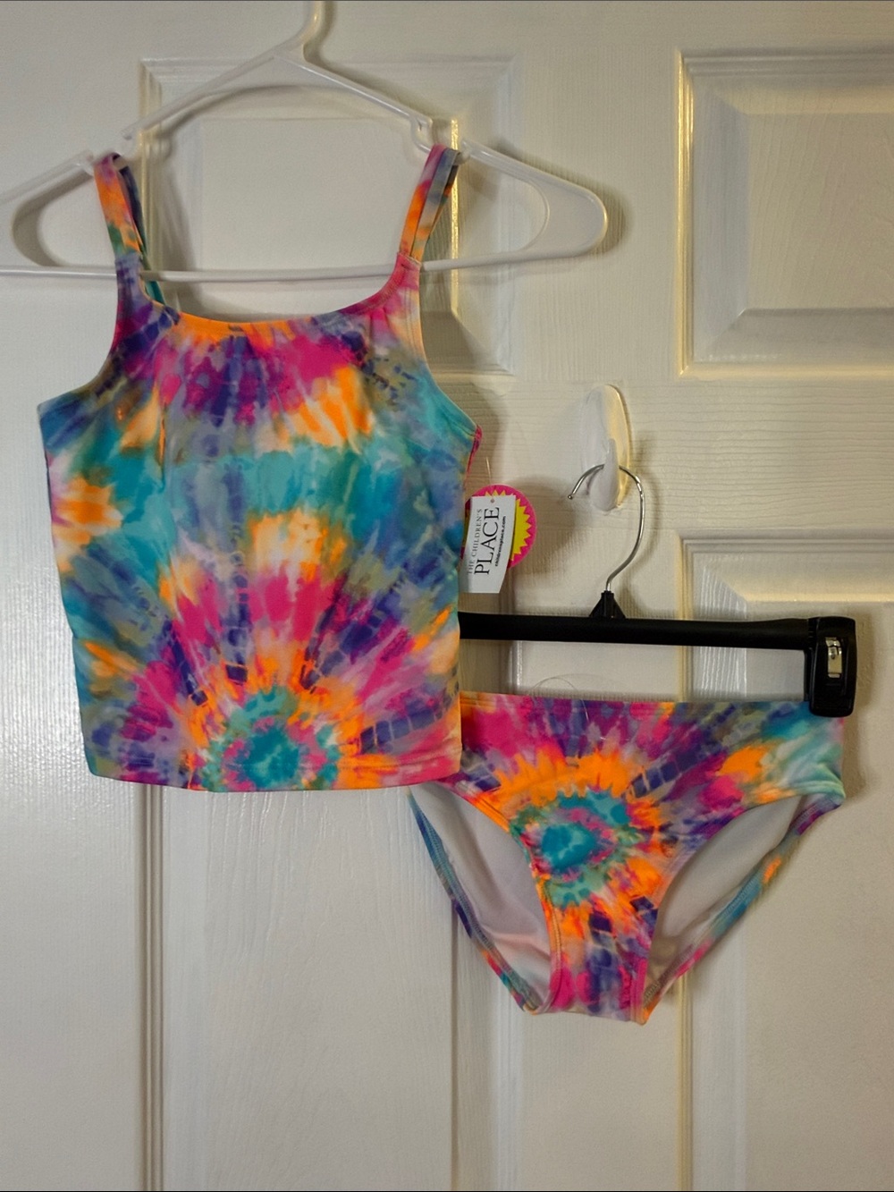 The Children's Place Girls Tie-Dye Tankini Set - Bright Rainbow